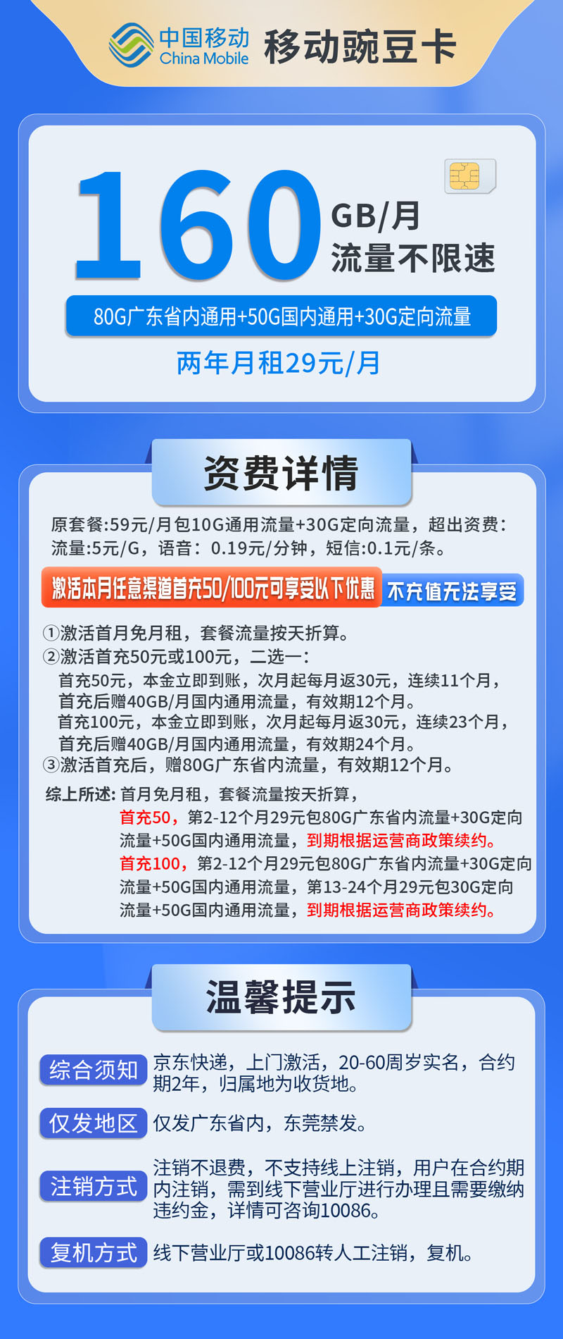 中国移动-豌豆卡仅发广东  第1张
