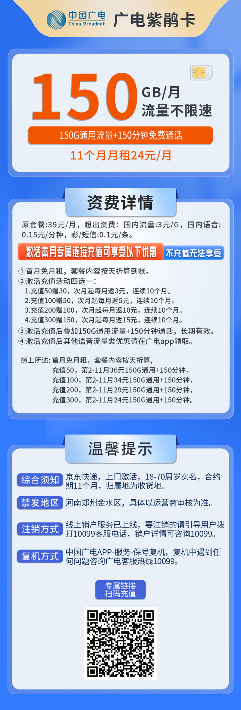 中国广电-紫鹃卡  第1张