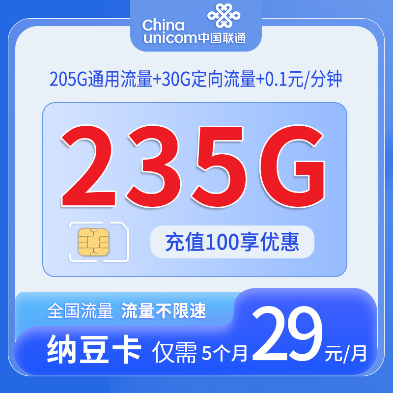中国联通-纳豆卡仅发海南